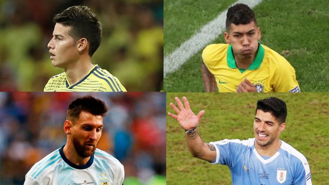 James Rodriguez, Firminho, Messi, Suarez