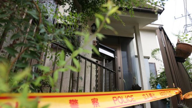 The house of suspect Satoshi Uematsu is seen on July 27, 2016 in Sagamihara, Japan.