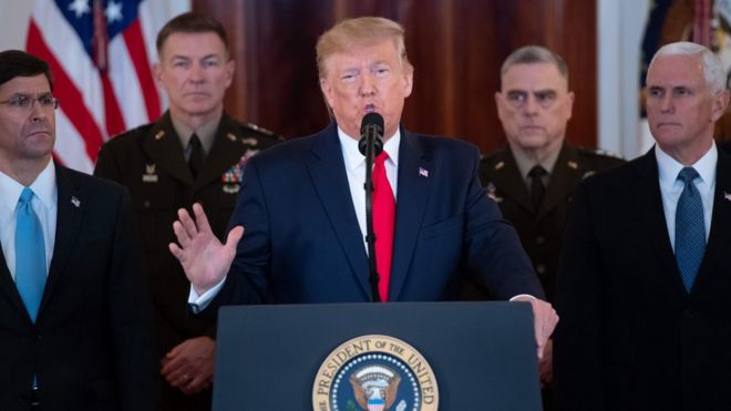 Дональд Трамп и силовики на пресс-конференции