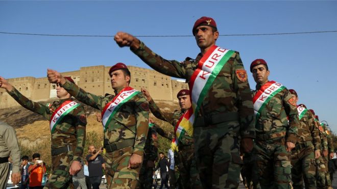 Marches in support of the vote took place in Irbil, 13 September 2017