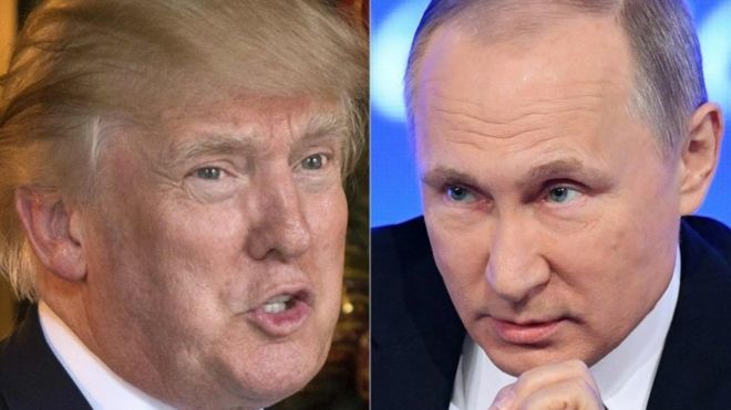 Donald Trump and Vladimir Putin, file