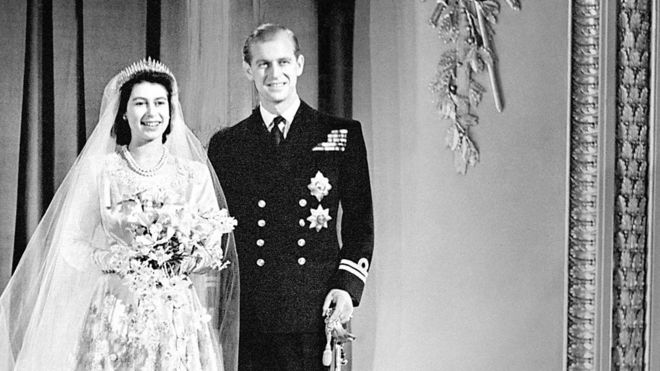 伊麗莎白二世與菲利普親王（20/11/1947）