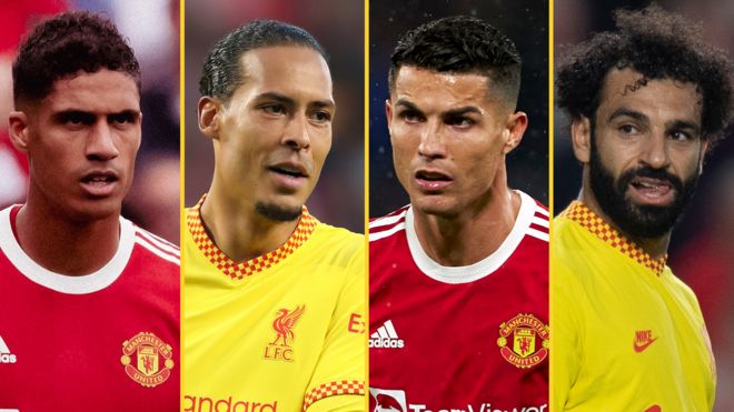 Raphael Varane, Virgil van Dijk, Cristiano Ronaldo & Mohamed Salah
