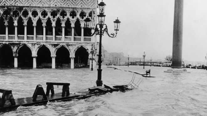 Inundaciones de Venecia en 1966.