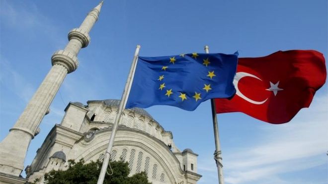 Флаги ЕС и Турции, Стамбул