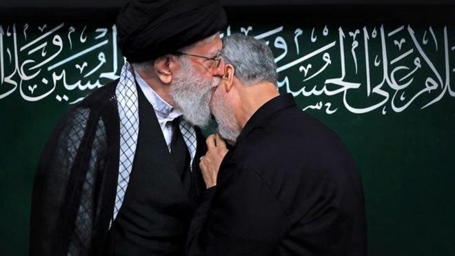 آیت‌الله خامنه‌ای و قاسم سلیمانی
