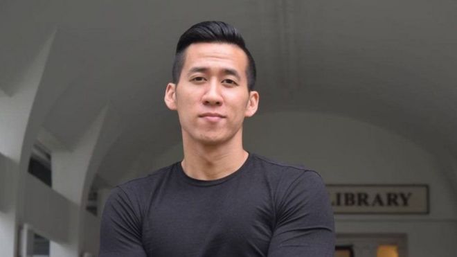 Will Nguyễn, 32 tuổi, người Mỹ gốc Việt có mặt tại cuộc biểu tình ở TP HCM hôm 10/6Bản quyền hình ảnhMEGHA JANAKIRAMAN