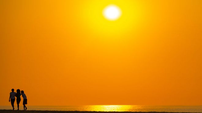 Una puesta de Sol en Angola