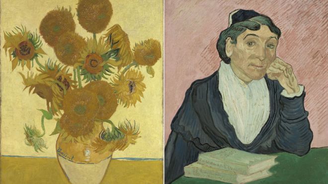 《向日葵》和《阿爾勒的女人》Sunflowers 1888/L'Arlesienne