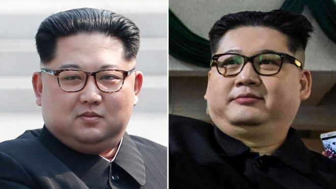 Kim Jong-un and a lookalike