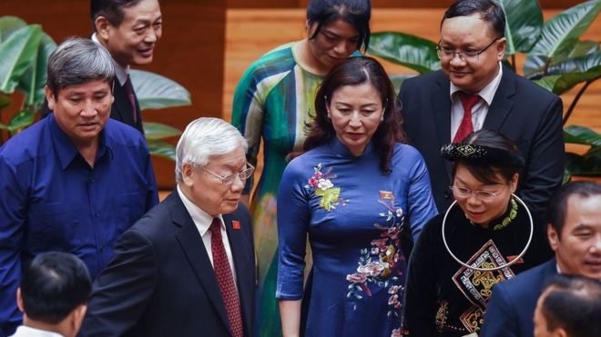 Chủ tịch nước Nguyễn Phú Trọng dự họp Quốc hội hôm 21/10/2019