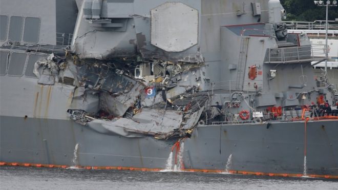 Ущерб USS Fitzgerald, 18 июня 2017 г.