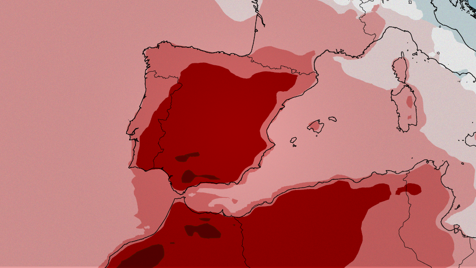 Mapa de altas temperaturas en España