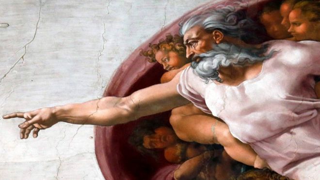 Бог (как изображено Микеланджело в Сикстинской капелле)