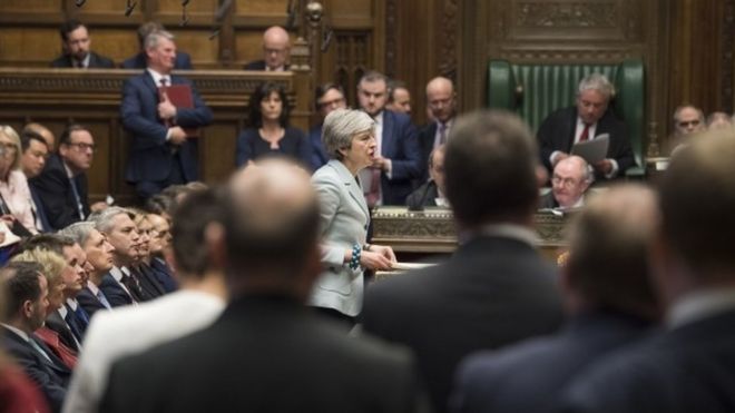 Theresa May in the Commons