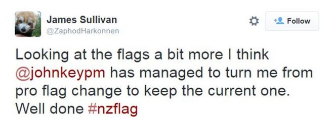 Глядя на флаги abit more, я думаю, что @johnkeypm сумел отвратить меня от смены профессионального флага, чтобы сохранить текущий. Молодцы #NZflag.