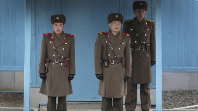 North Korea guards in the Panmunjon truce village (file image)