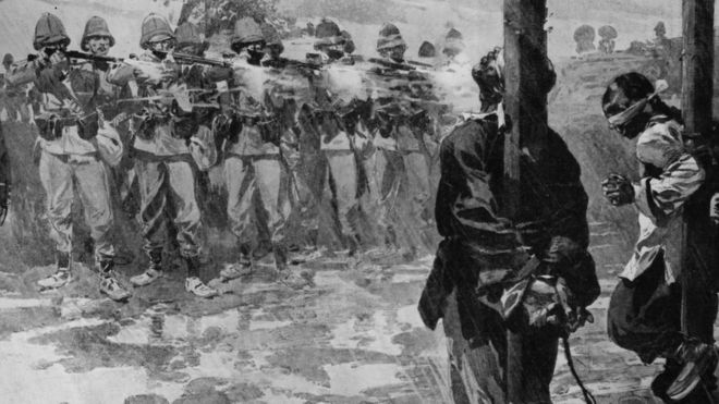 Расстрел участников "Боксерского восстания" в Китае (1900 год)