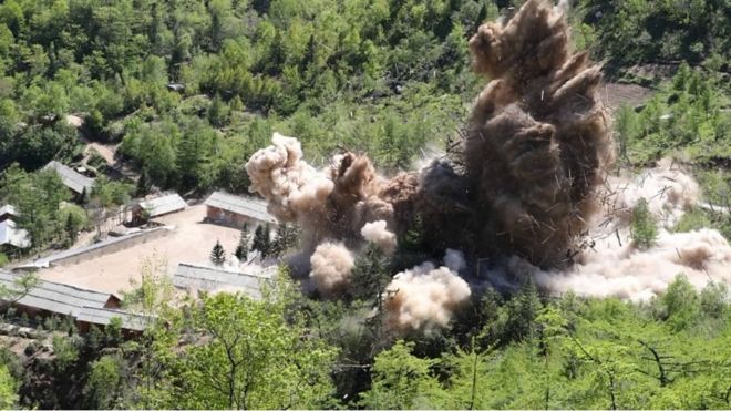 Punggye-ri nuclear test ground explosion