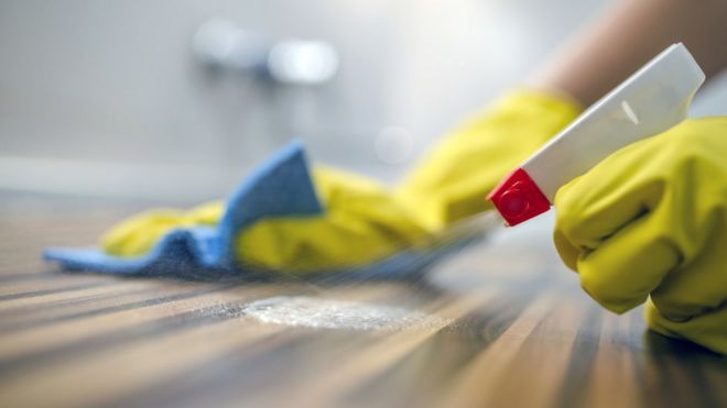 Cleaning kitchen surfaces