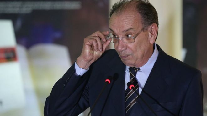 Ministro das Relações Exteriores, Aloysio Nunes Ferreira, durante inauguração da exposição Palavras Sem Fronteiras, no Palácio Itamaraty em 2017