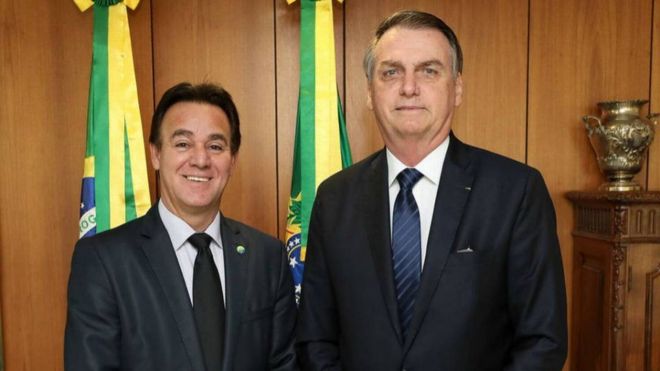 Presidente do Patriota Adilson Barroso e presidente Jair Bolsonaro