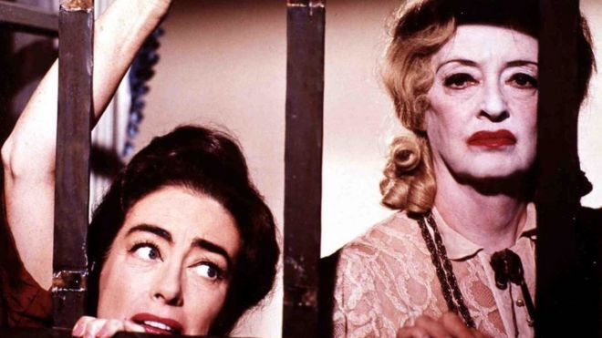 Joan Crawford y Bette Davis en "¿Qué pasó con Baby Jane?"