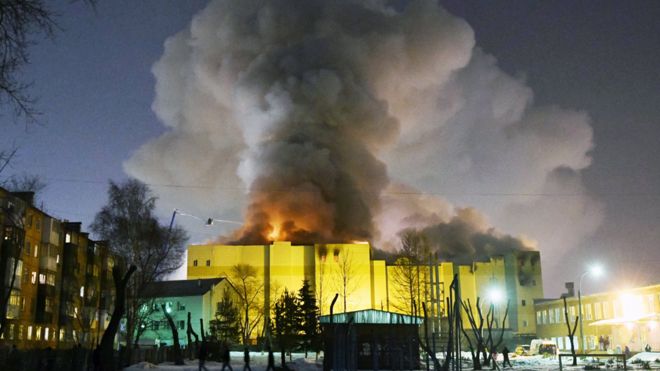 Пламя в Кемеровском развлекательном центре, 26 марта 18