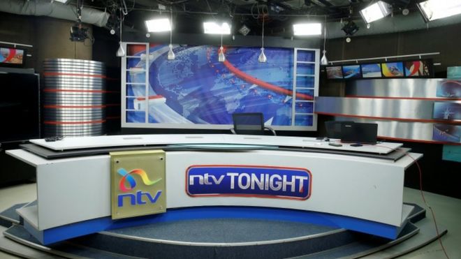 Пустая студия, принадлежащая телеканалу НТВ, снятая в Найроби 1 февраля 2018 года