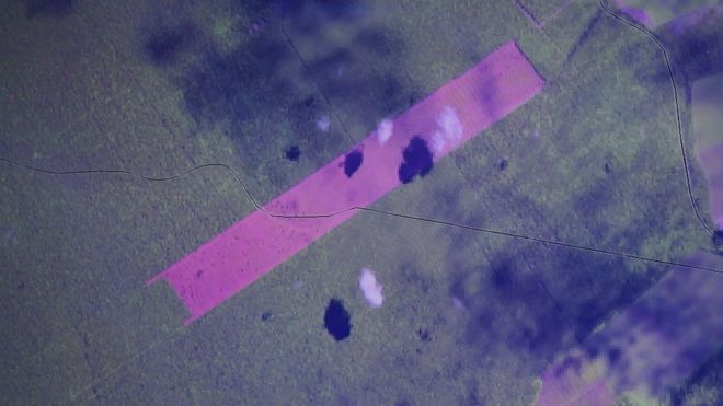 Спутниковое изображение обезлесения в Мату-Гросу (июль 2015 г.)