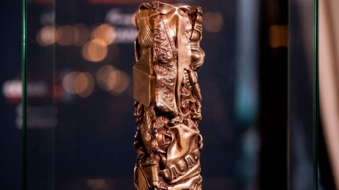 A Cesar Award trophy is displayed in January 2019