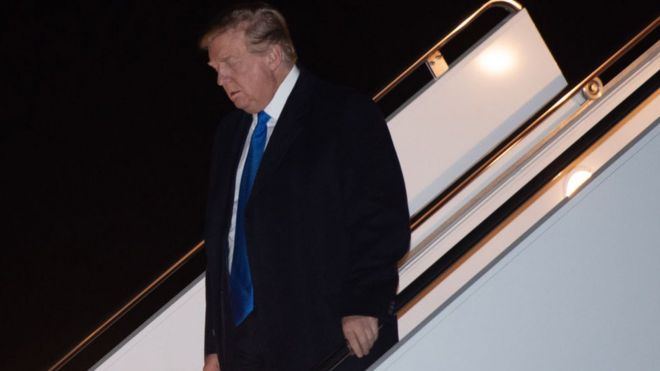 Ông Trump trở về Mỹ sau cuộc hội nghị thượng đỉnh bất thành ở Hà Nội với Kim Jong-un