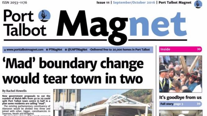 Последнее издание магнита Порт Талбот; газета сообщества была закрыта в прошлом году из-за финансовых проблем