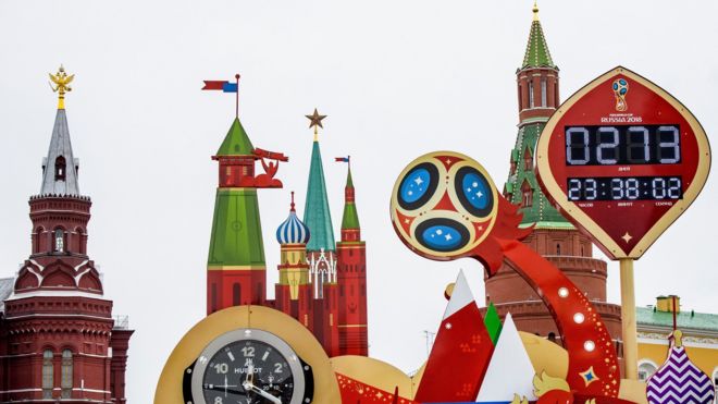 2018年世界杯將在俄羅斯舉行。