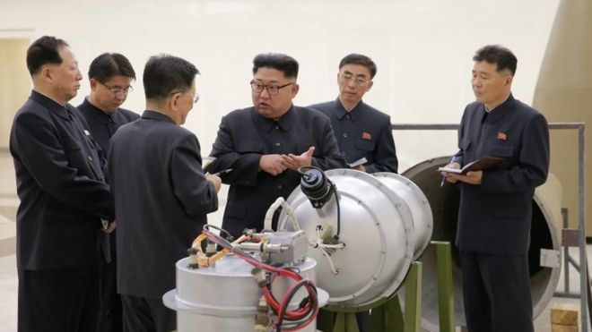 North Korean leader Kim Jong Un provides guidance on a nuclear weapons program in this undated photo released by North Korea"s Korean Central News Agency