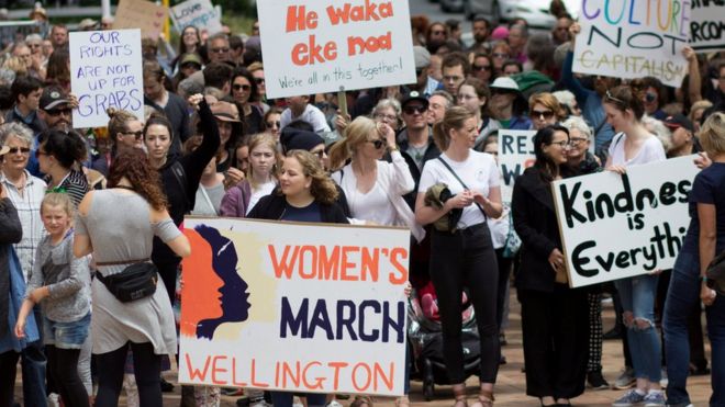 Женский марш в Окленде, Новая Зеландия, 21 января 2017 года