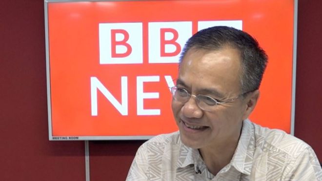 LS Nguyễn Quốc Lân trong một lần đến thăm văn phòng BBC ở Bangkok