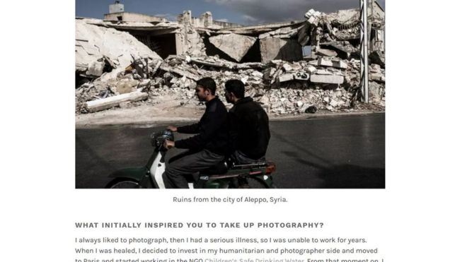 Еще одно изображение, принадлежащее Дэниелу С. Бритту, которое было перевернуто и описано поддельным бразильцем как проживающее в сирийском городе Алеппо.