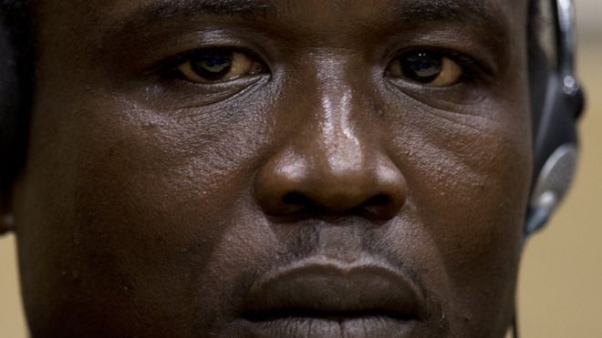 Dominic Ongwen, ante el tribunal.