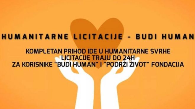 skrinšot Fejsbuk stranice Humanitarne licitacije-budi human