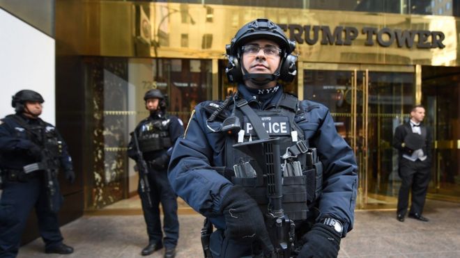 La torre Trump se ha convertido en un fortín desde que Donald Trump ganó la presidencia de Estados Unidos.