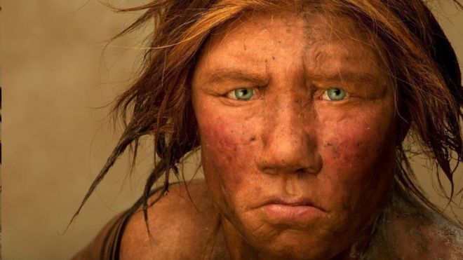 Reconstrucción del rostro de un neandertal