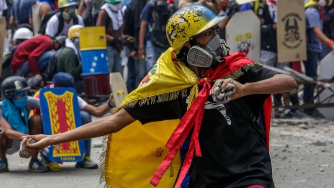 Manifestante venezolano