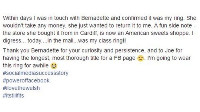 Мелисса Бельфер выразила благодарность на своей странице в Facebook