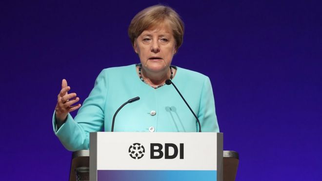 Канцлер Германии Ангела Меркель выступает на BDI, 20 июня 17