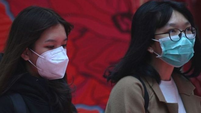 Des Chinoises portant des masques par de contracter le Coronavirus.