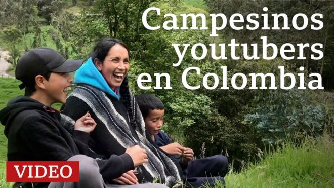 Nubia Gaona y sus hijos en Colombia