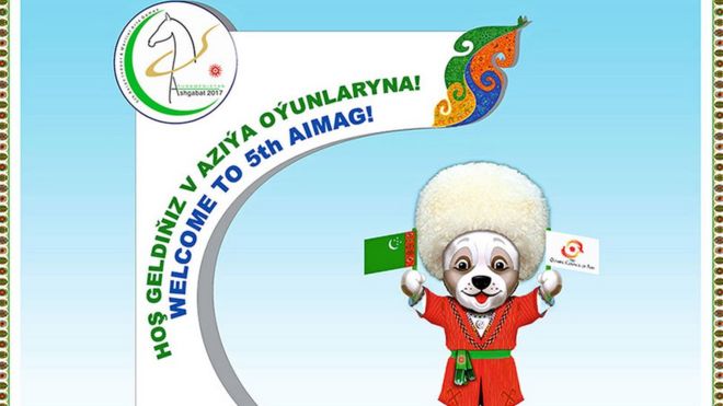 Официальный талисман туркменских Азиатских игр в закрытых помещениях и боевых искусств