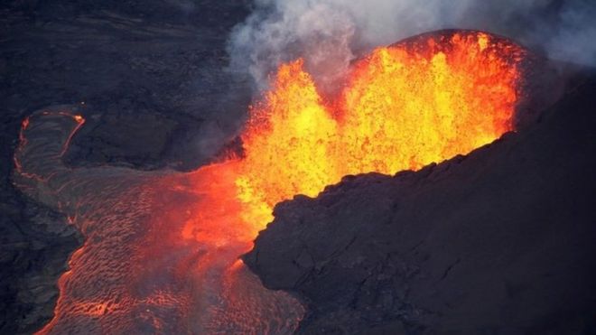 Lava erupts from Kilauea volcano in Hawaii