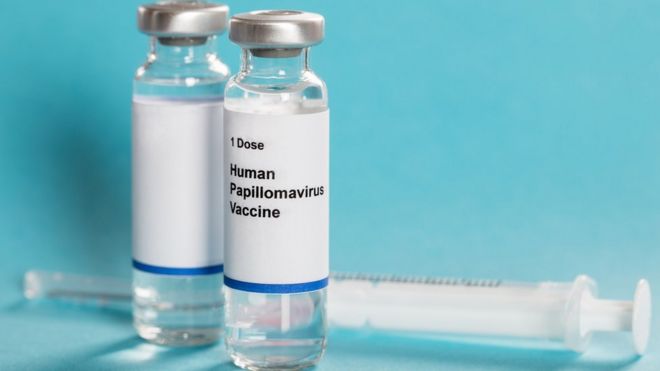 Frascos con la vacuna contra el VPH.